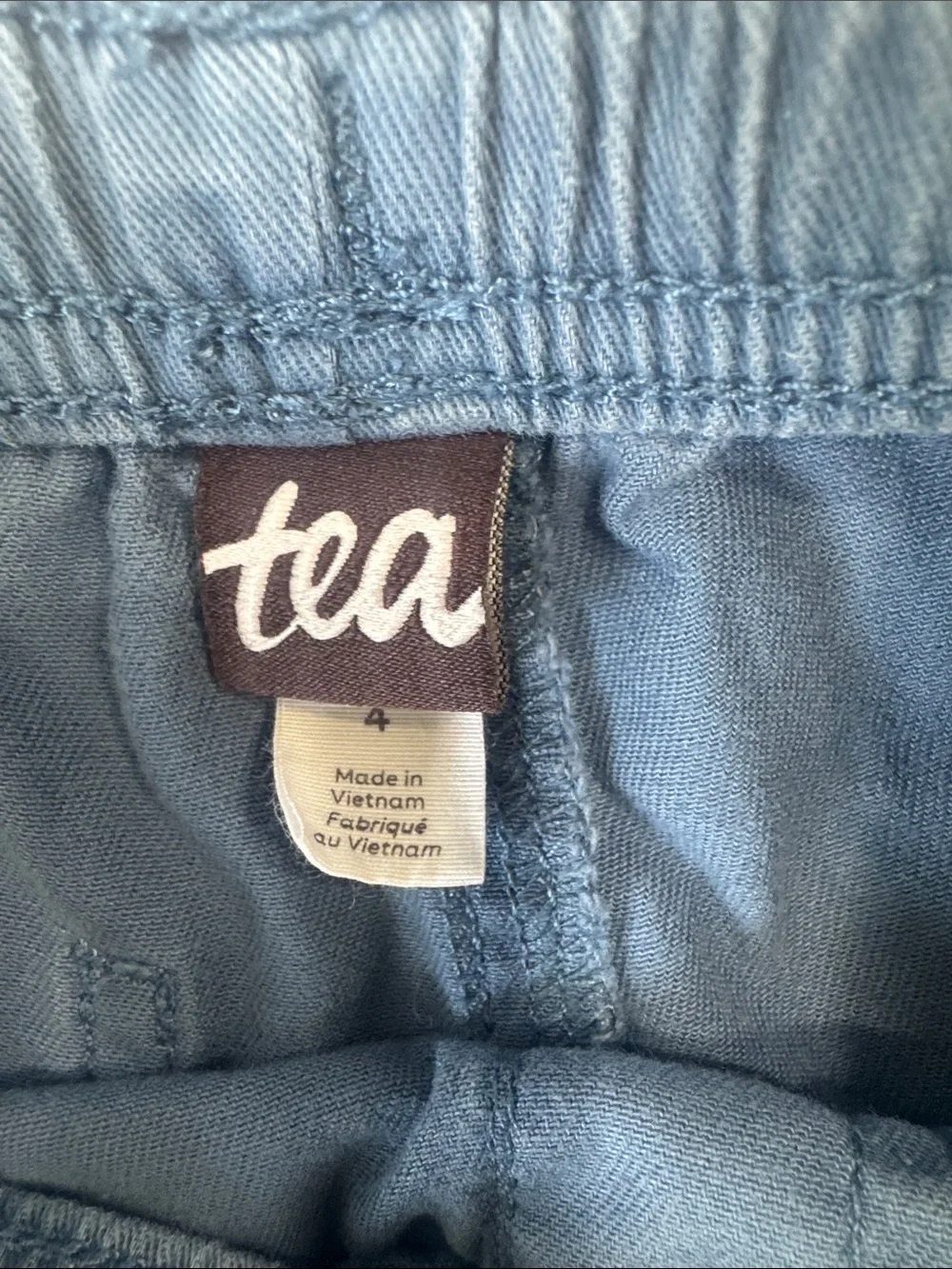 Tea Collection Dusty Blue Elastic-Waist Kids Shorts